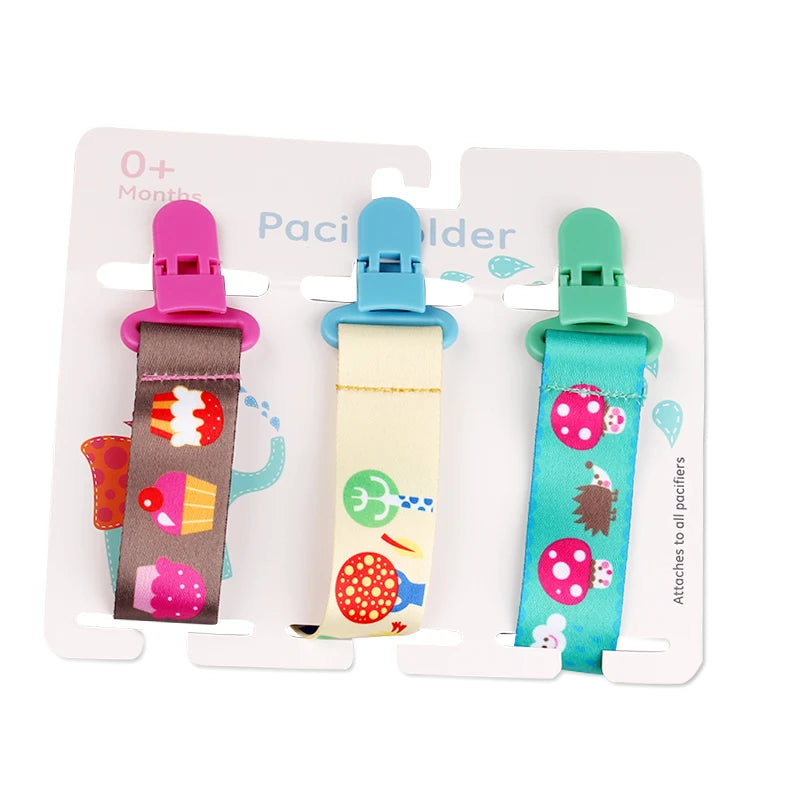 3-Piece Pacifier Clips