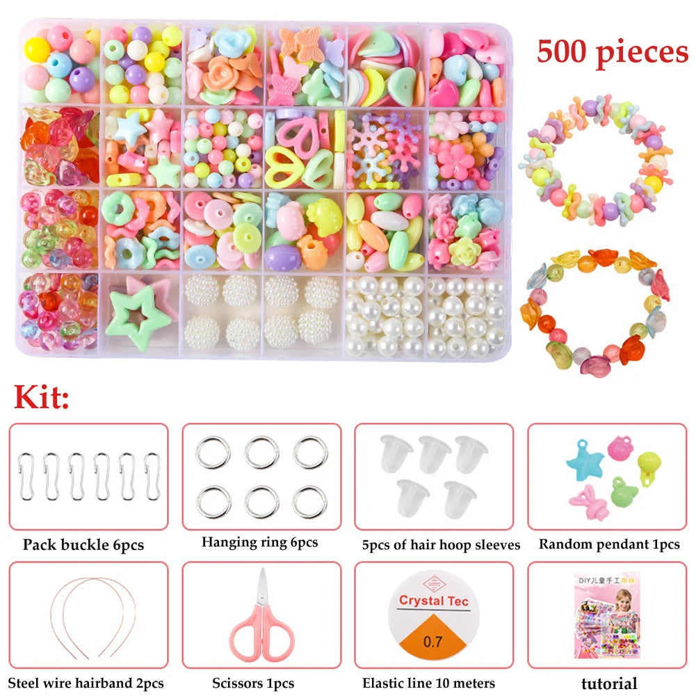 500pcs DIY Bracelet and Necklace Beads