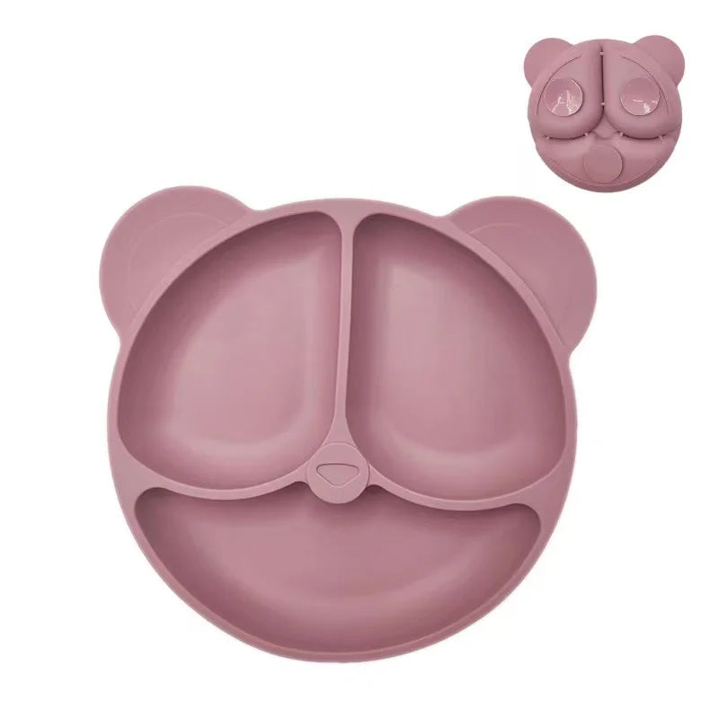 Baby Safe Silicone Dining Plate with Suction – Animal Shaped Bowl