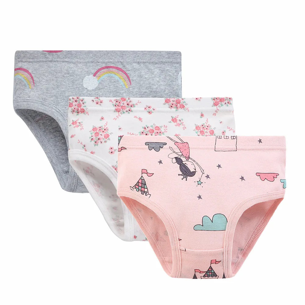 3-Piece Pack Girls' Cotton Panties