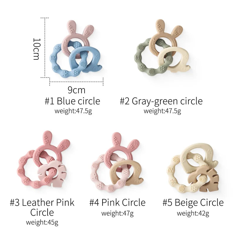 Silicone Rabbit Teether Ring