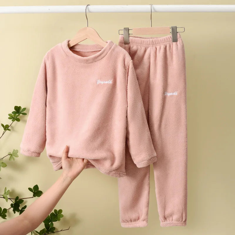 2-Piece Fleece Long Sleeve Pajama Set