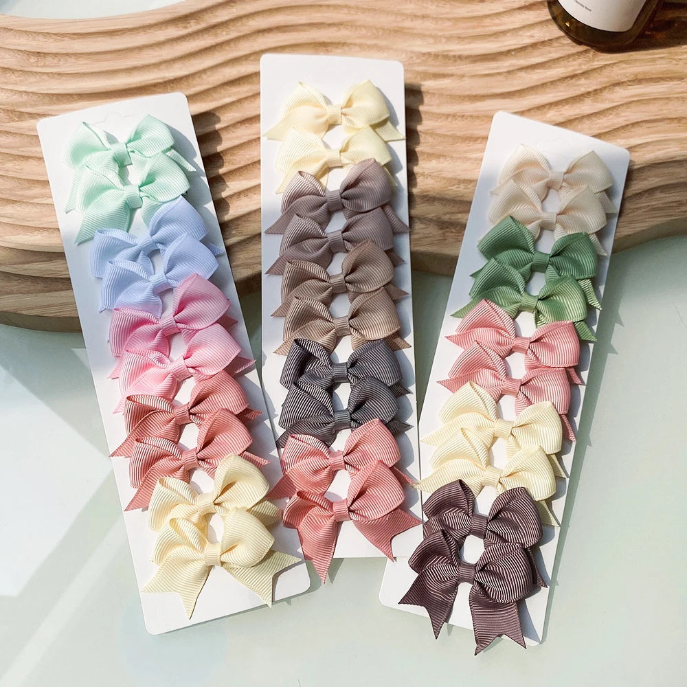 10-Piece Set Ribbon Bowknot Hair Clips