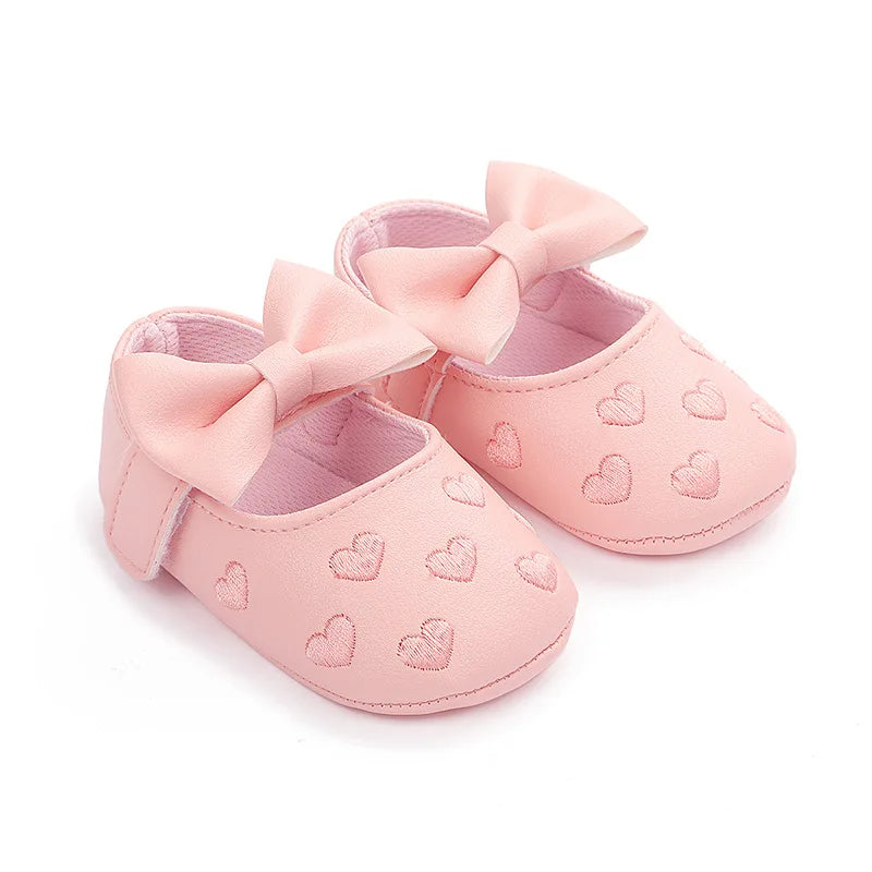 Classic Toddler Girls Dress Shoes with Bow 0-18M