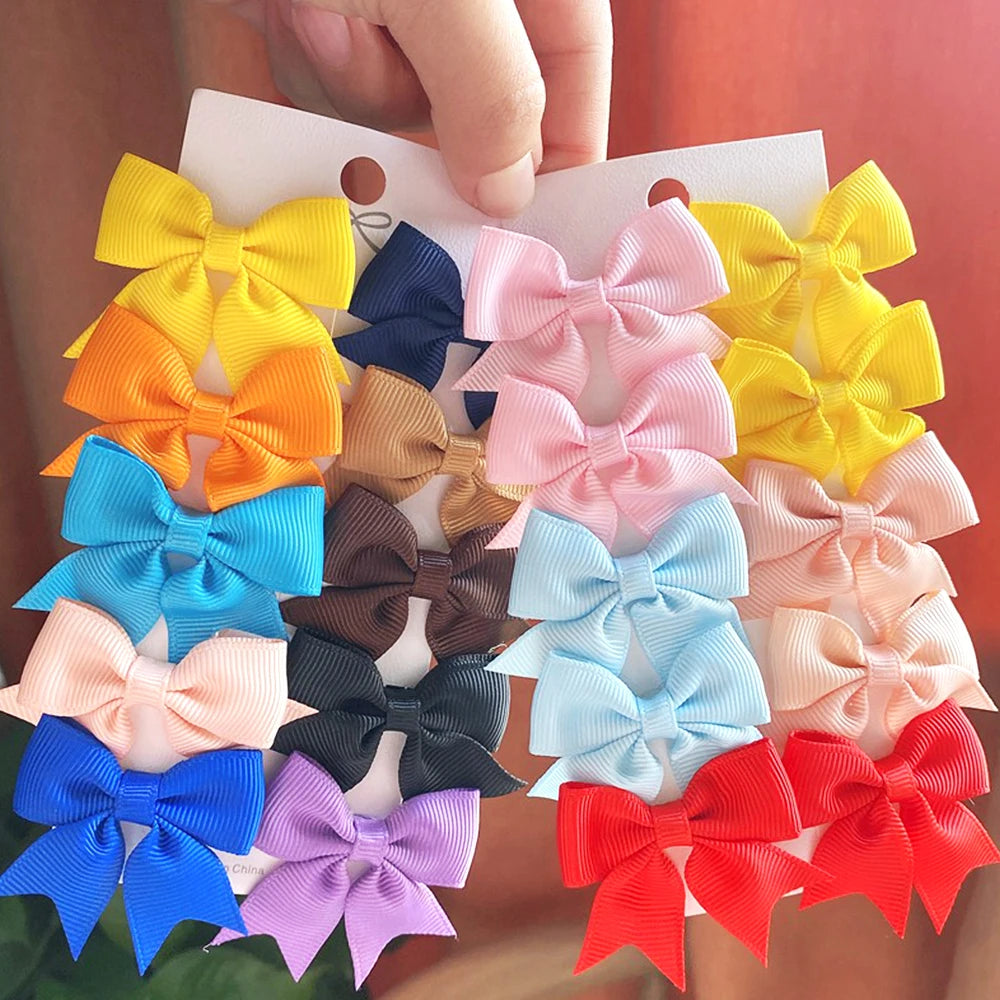 10-Piece Set Ribbon Bowknot Hair Clips