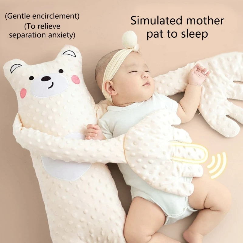 Cartoon Bear Baby Sleep Aid – Soothing Hand Pillow and Without Music Options 🧸💤