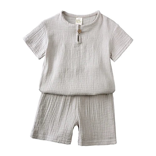 Cotton Knit Short Sleeve Matching Sets