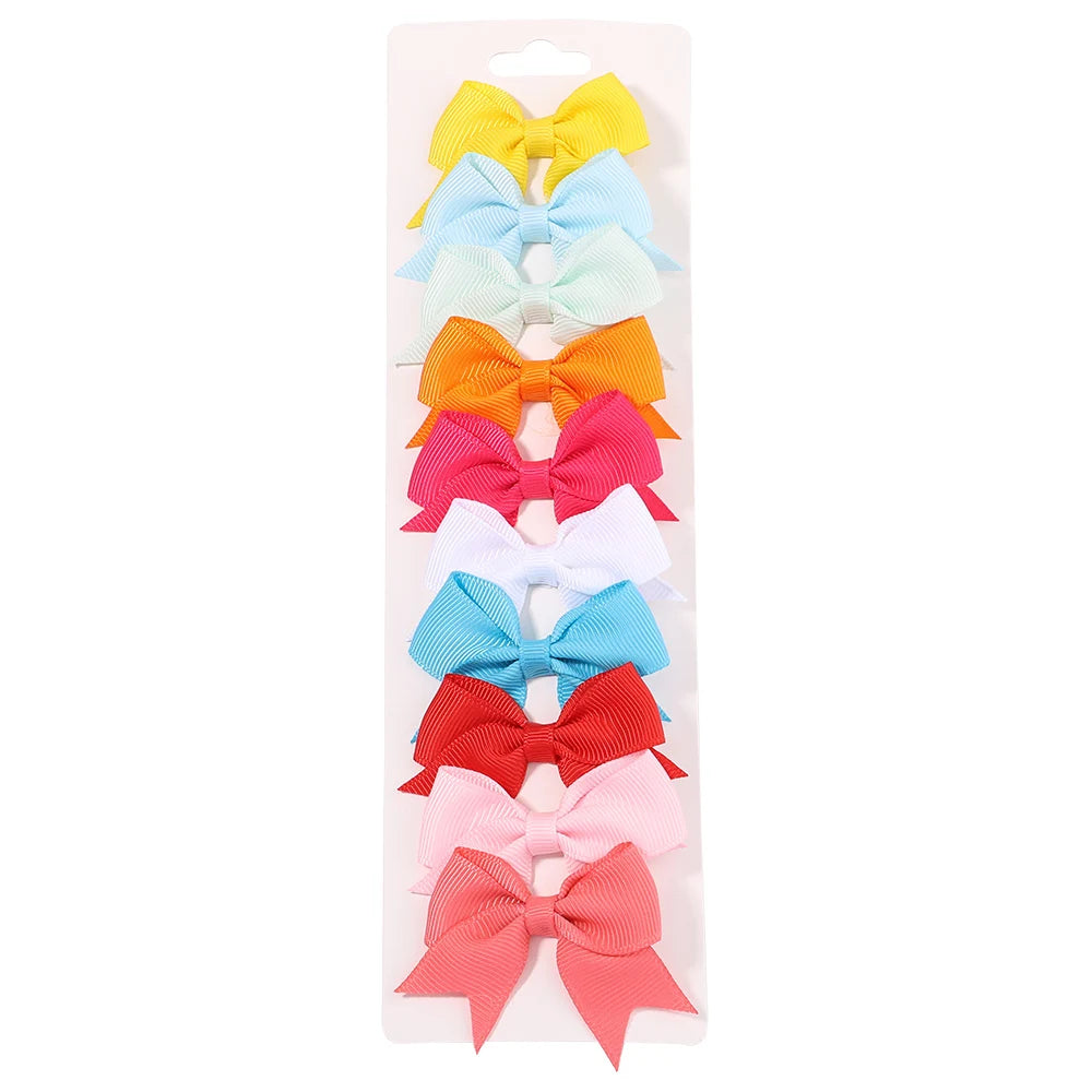 10-Piece Set Ribbon Bowknot Hair Clips