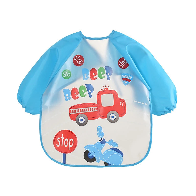 0-3 Years Baby Waterproof Long-Sleeve Wearable Feeding Bib