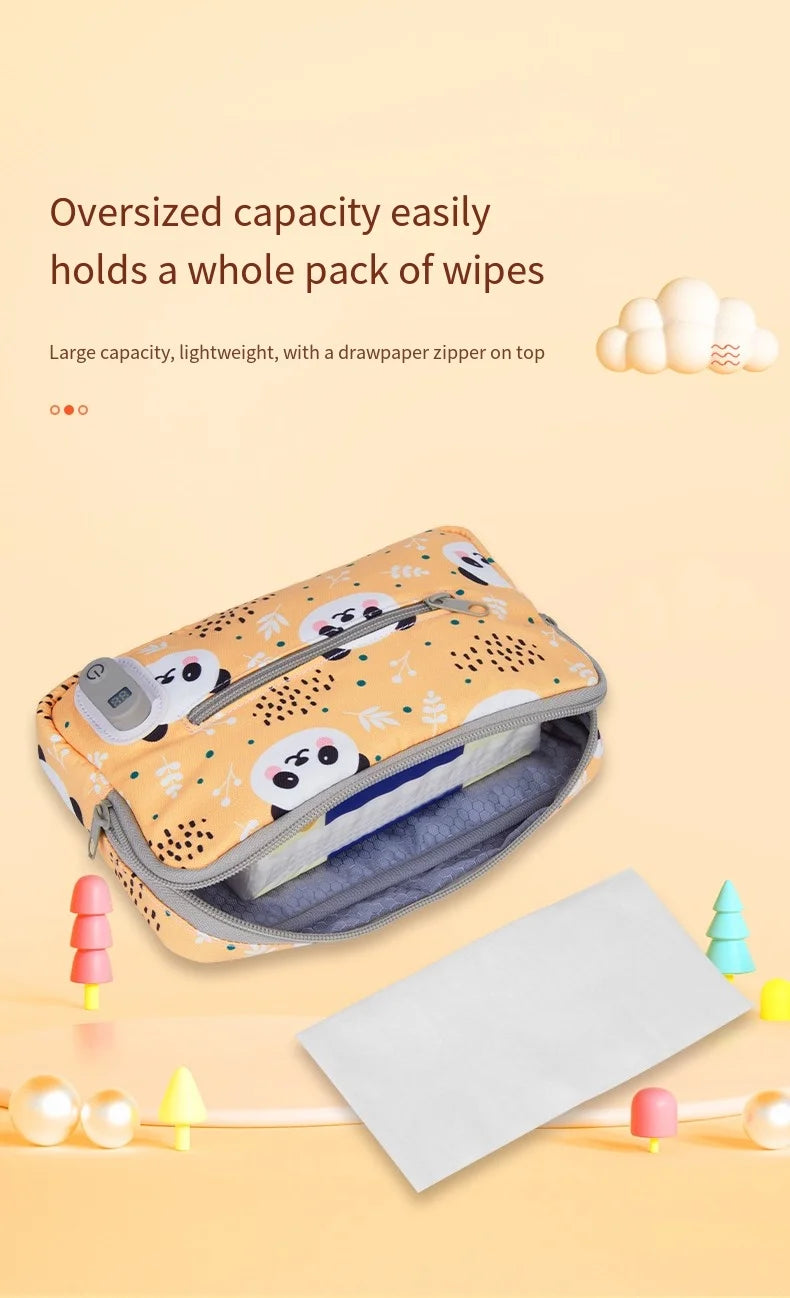 USB Portable Baby Wipes Warmer – Smart Thermostatic Travel Wipes Box