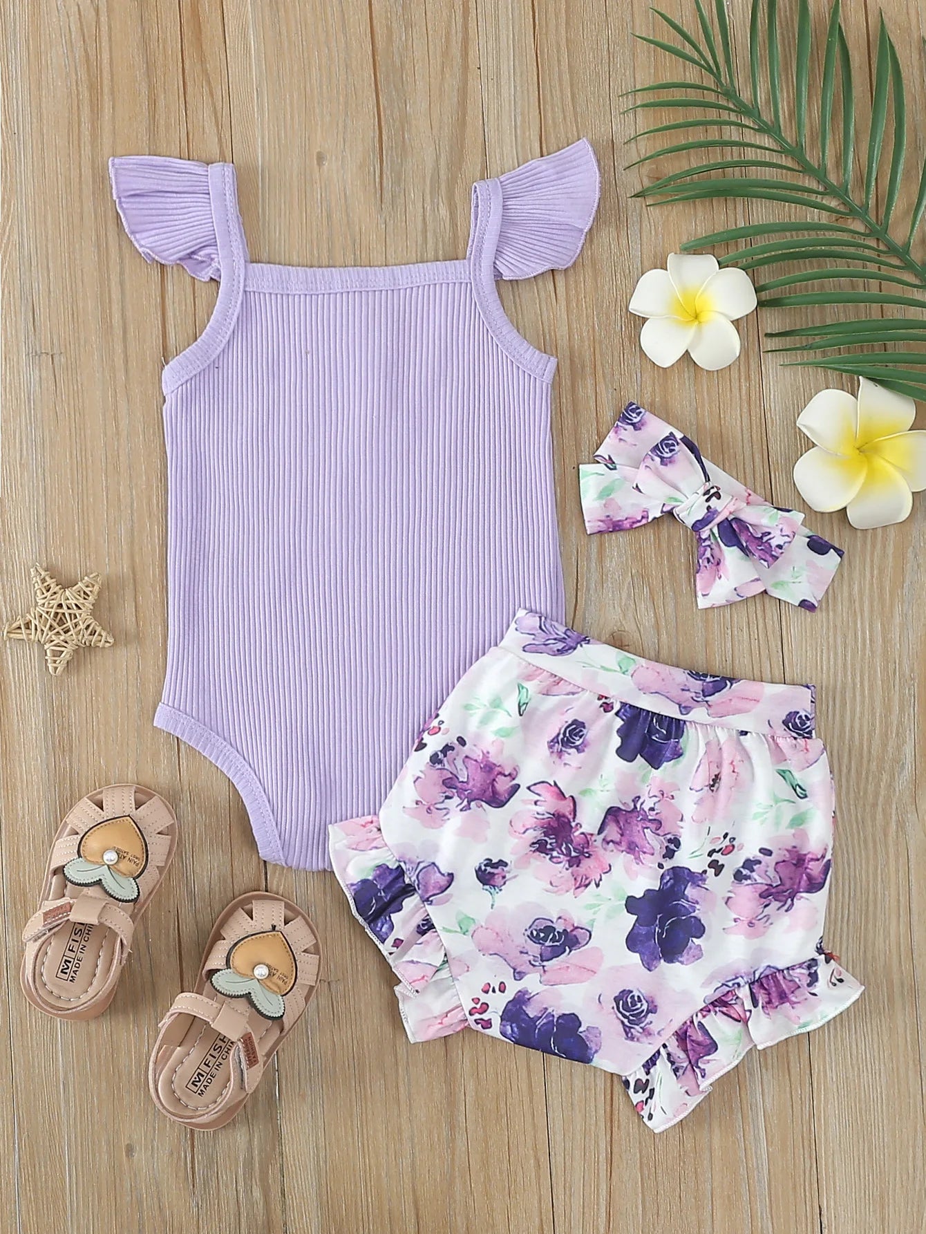 Summertime Floral Sleeveless 3pc Matching Set