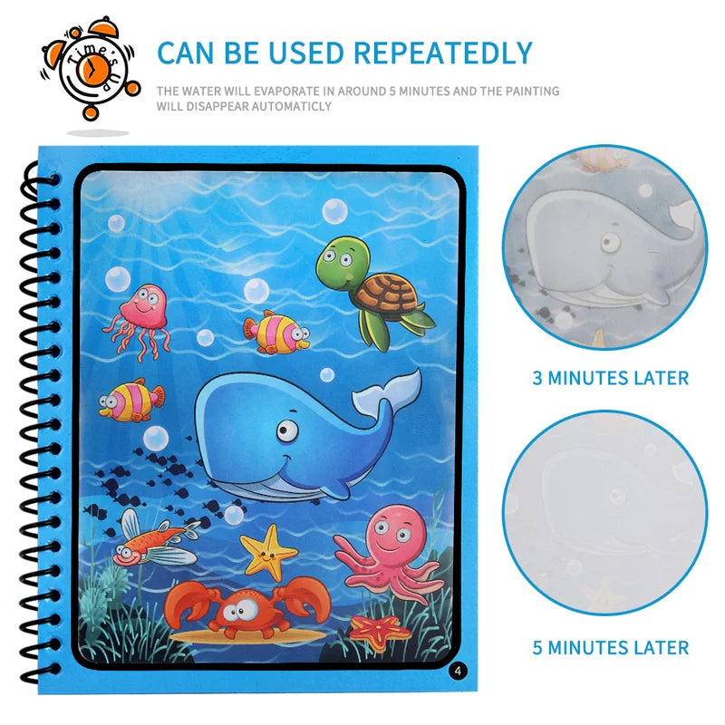 Reusable Magic Water Coloring Book