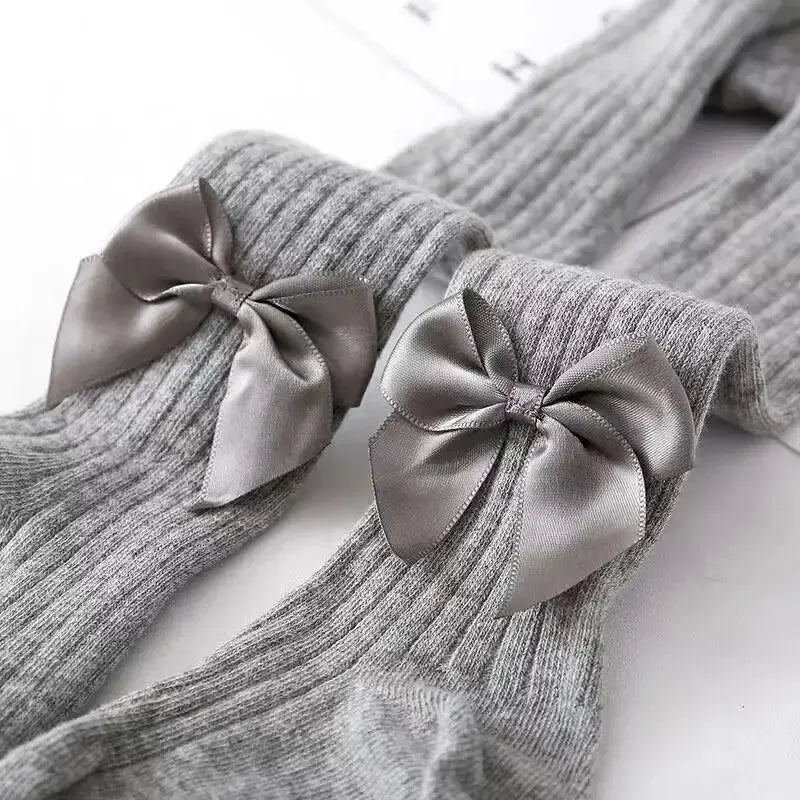 Girls Bowknot Thigh High Socks