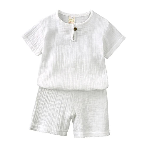 Cotton Knit Short Sleeve Matching Sets