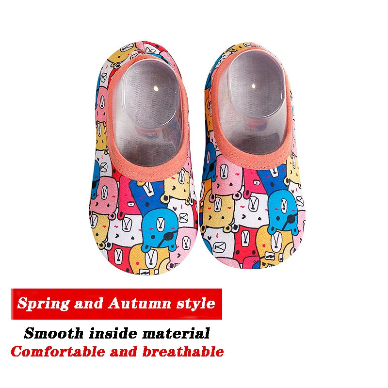 Toddlers' Swimming Cartoon Animal Print Slip-Ons