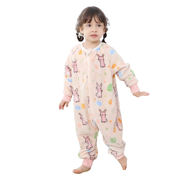 Children's Animal Embroidery Zip Up Sleeper 12M-6Y