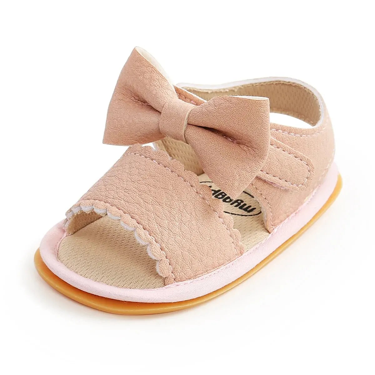 0-18M Girls' Bowknot Open Toe Leather Summer Sandals