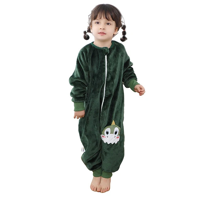 Children's Animal Embroidery Zip Up Sleeper 12M-6Y