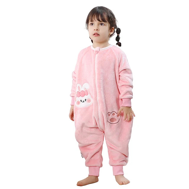 Children's Animal Embroidery Zip Up Sleeper 12M-6Y