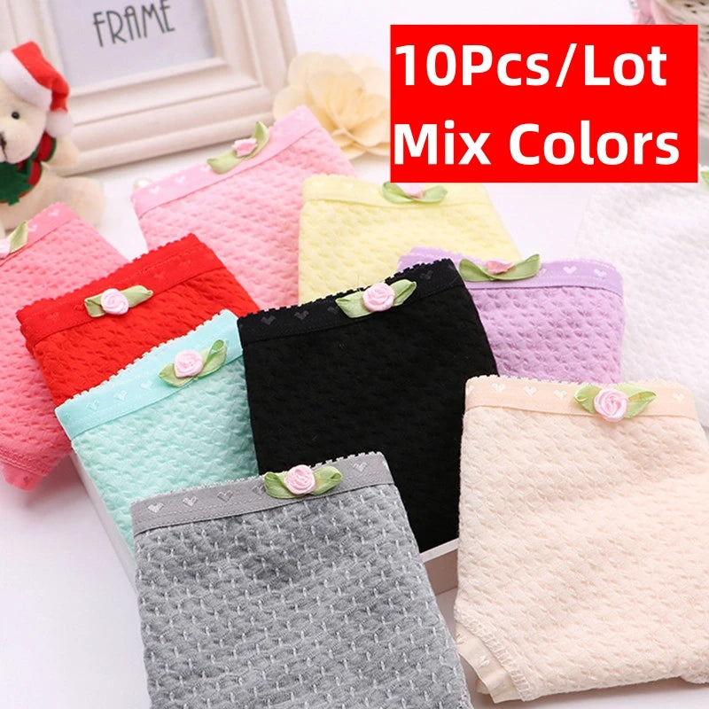 10-Piece Set Girls Cotton Underwear