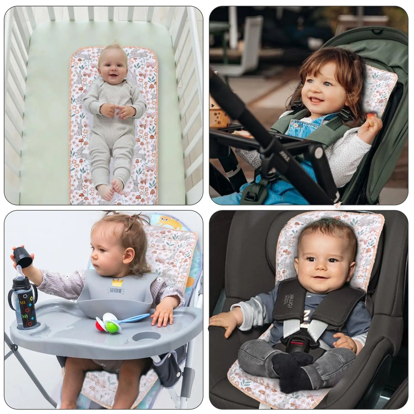 Baby Stroller Seat Liner – Soft & Breathable Cushion for Strollers, Car Seats & High Chairs 🍼🚼