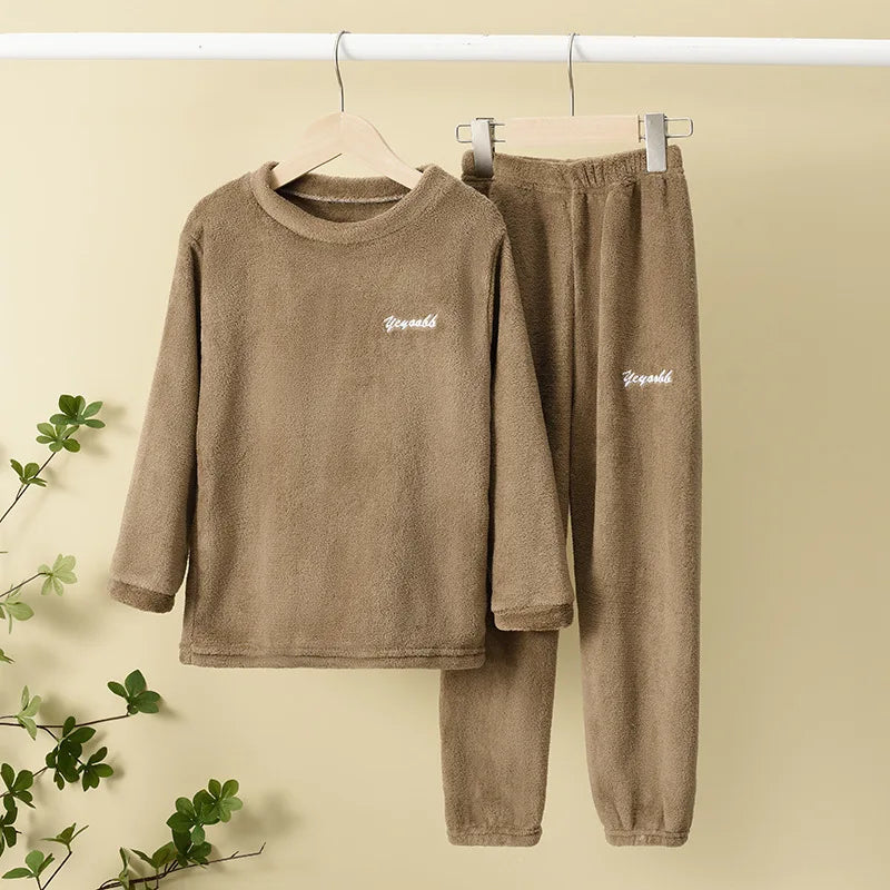 2-Piece Fleece Long Sleeve Pajama Set