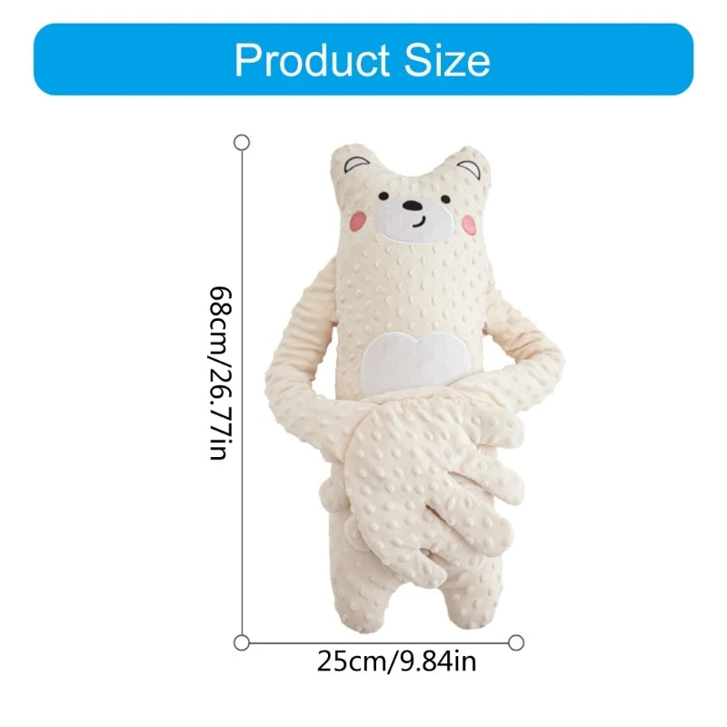 Cartoon Bear Baby Sleep Aid – Soothing Hand Pillow and Without Music Options 🧸💤