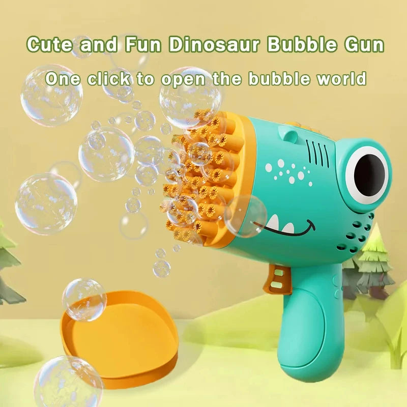 40 Hole Dinosaur Bubble Gun Toy