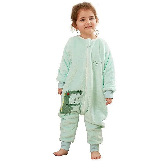 Children's Animal Embroidery Zip Up Sleeper 12M-6Y