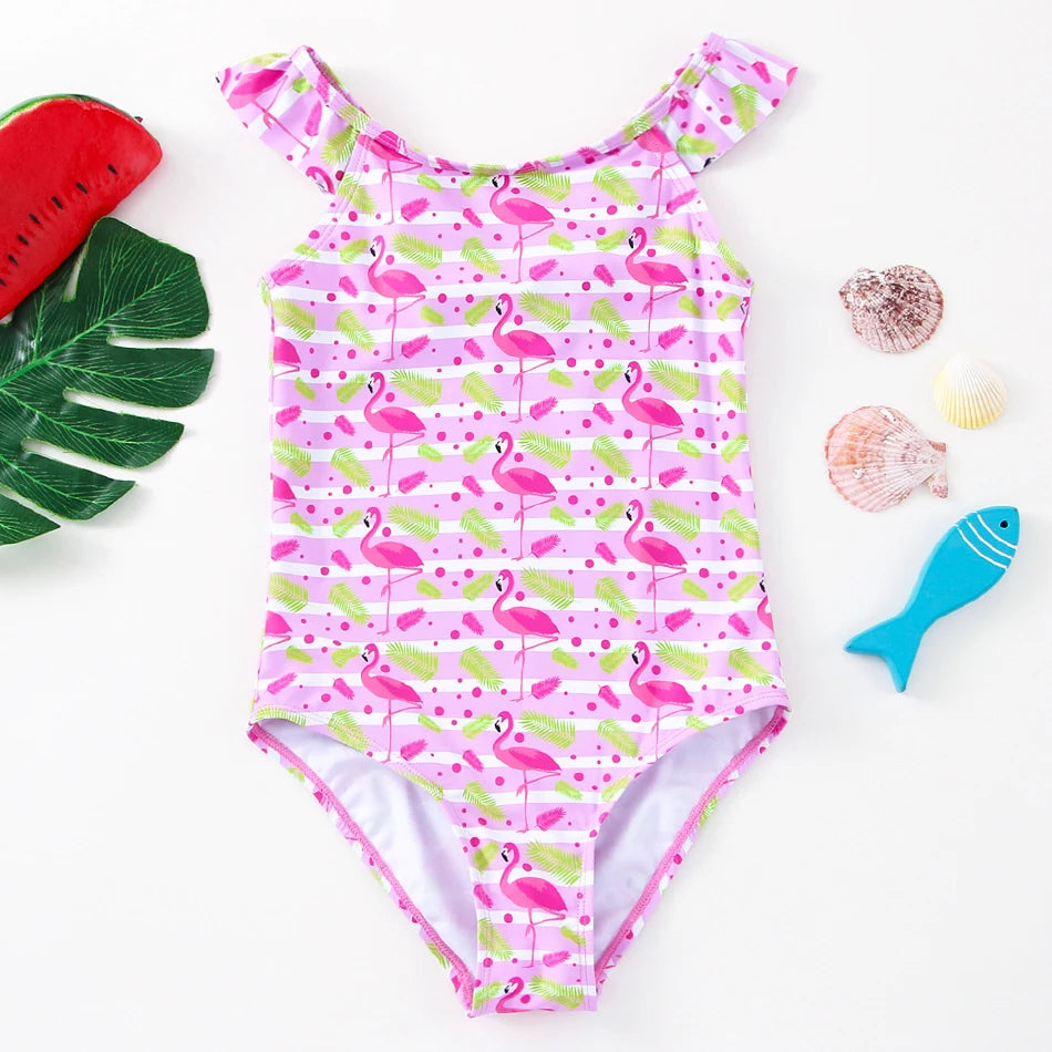 Girls' One Piece Mermaid Unicorn Swimsuits