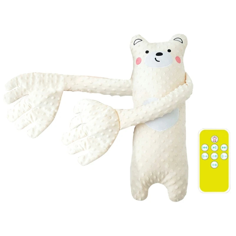 Cartoon Bear Baby Sleep Aid – Soothing Hand Pillow and Without Music Options 🧸💤