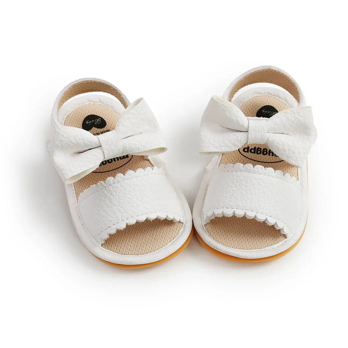 0-18M Girls' Bowknot Open Toe Leather Summer Sandals