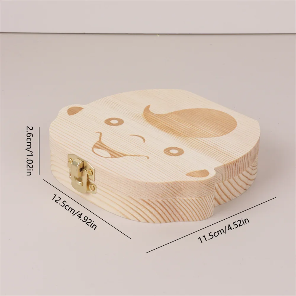 Wooden Baby Tooth Collection Souvenir Box