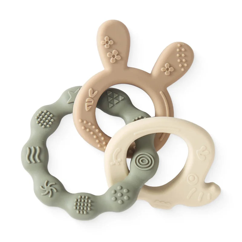 Silicone Rabbit Teether Ring