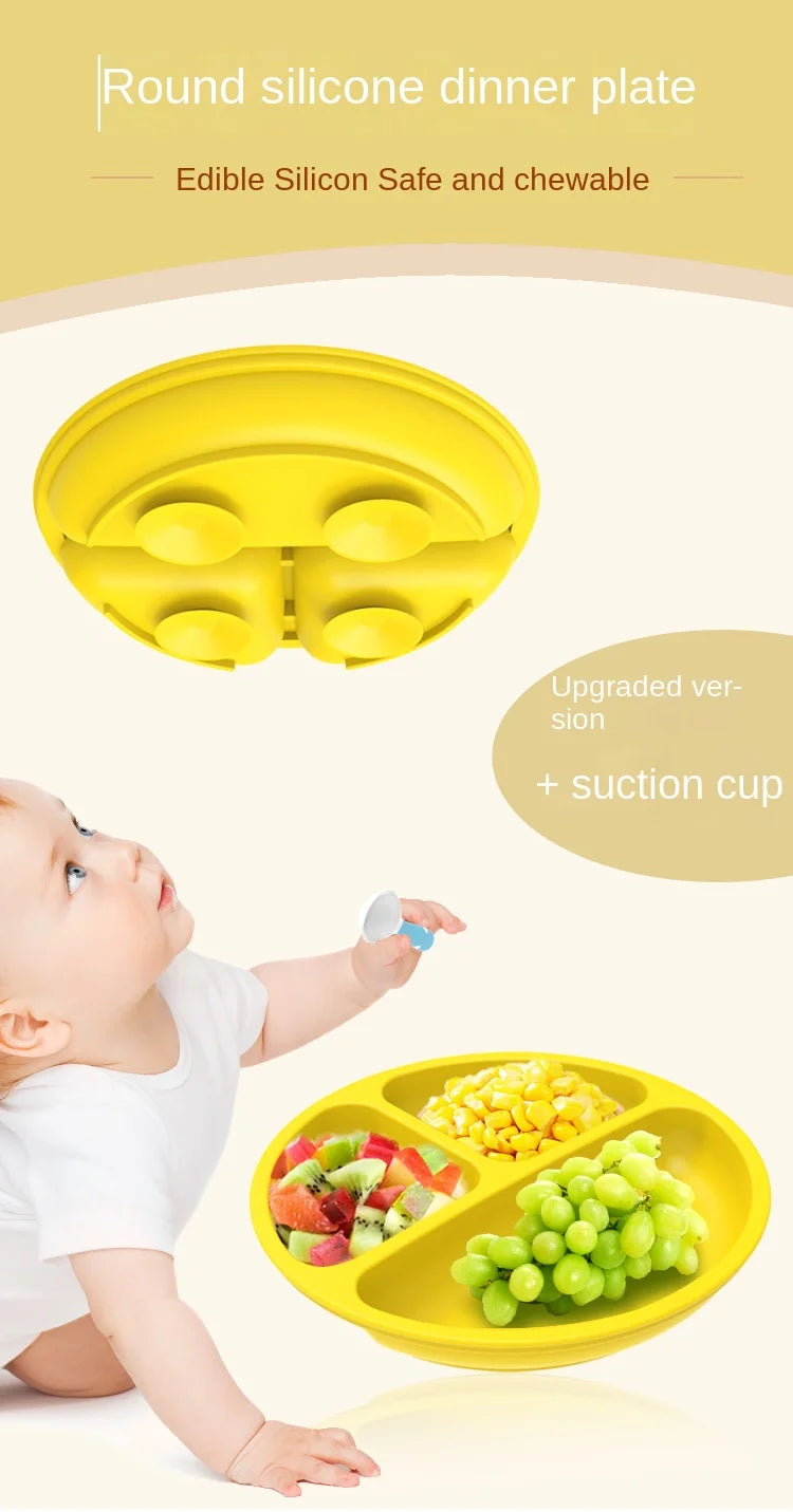 Baby Safe Silicone Dining Plate with Suction – Animal Shaped Bowl