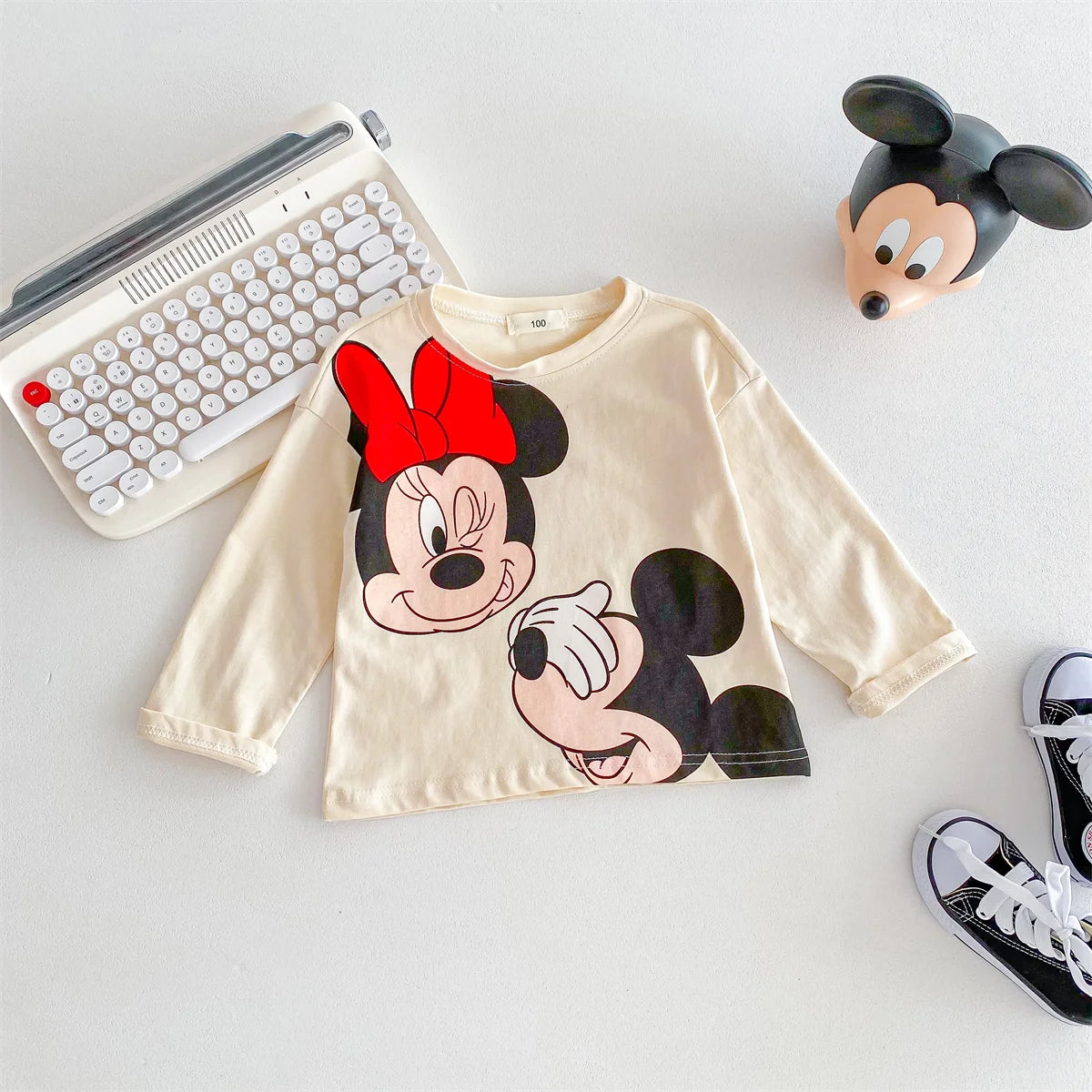 9M-6Y Mickey, Minnie, & Bluey Long Sleeve T-Shirt