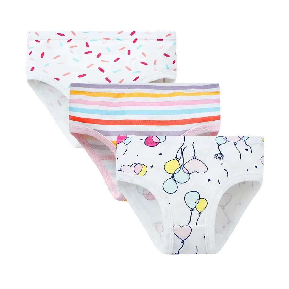 3-Piece Pack Girls' Cotton Panties