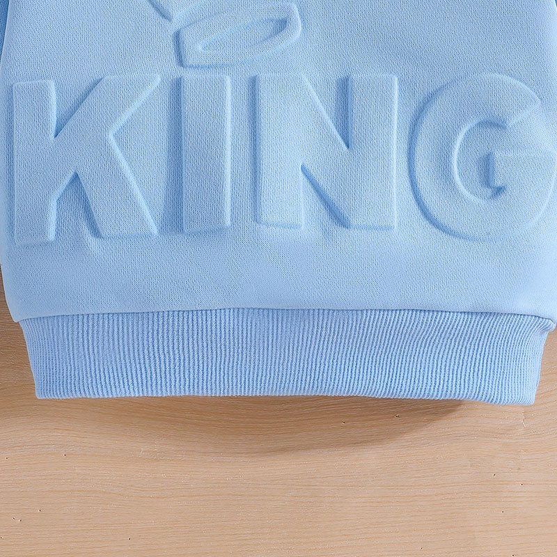 KING Letter Long Sleeve Sweater and Pants