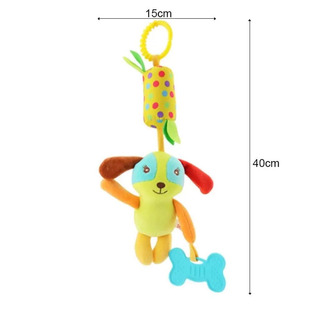 Plush Animal Hanging Rattle Toy