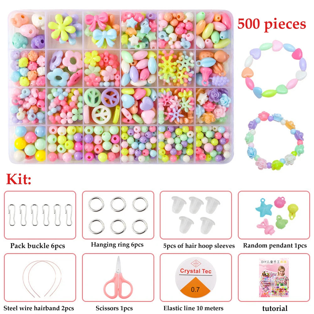 500pcs DIY Bracelet and Necklace Beads