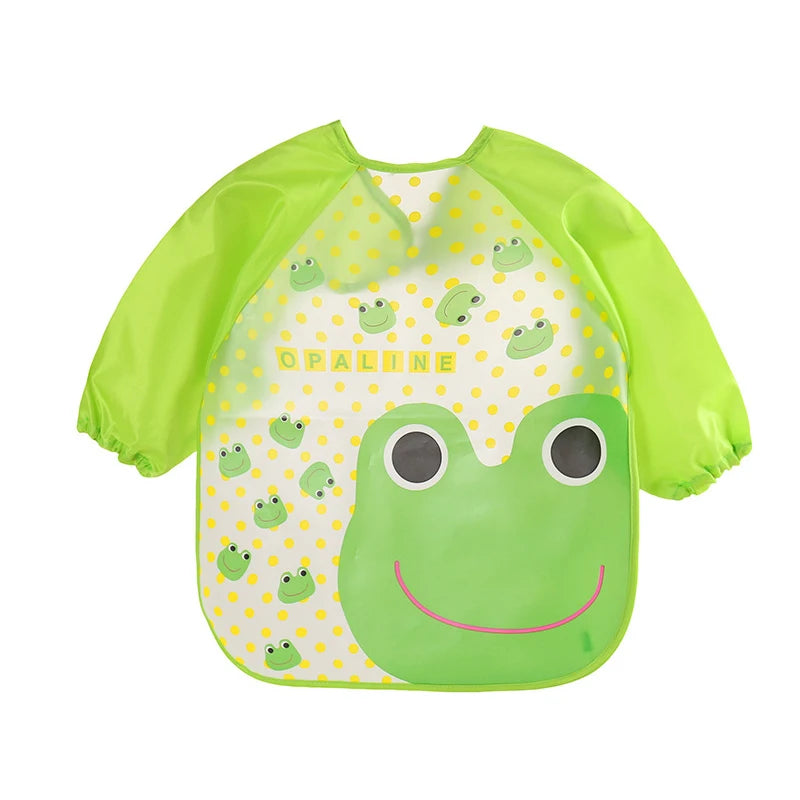 0-3 Years Baby Waterproof Long-Sleeve Wearable Feeding Bib