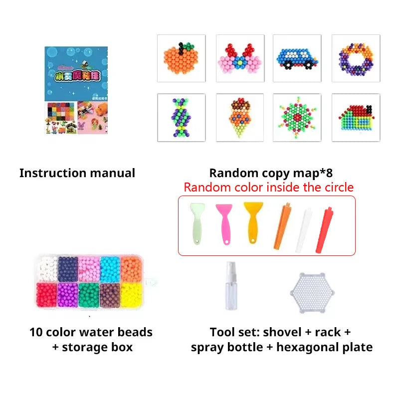 DIY Magic Beads 10 Colors 1000 Piece Set