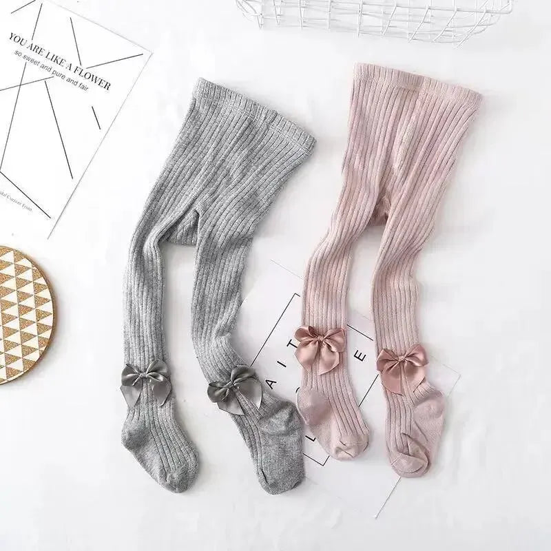 Girls Bowknot Thigh High Socks