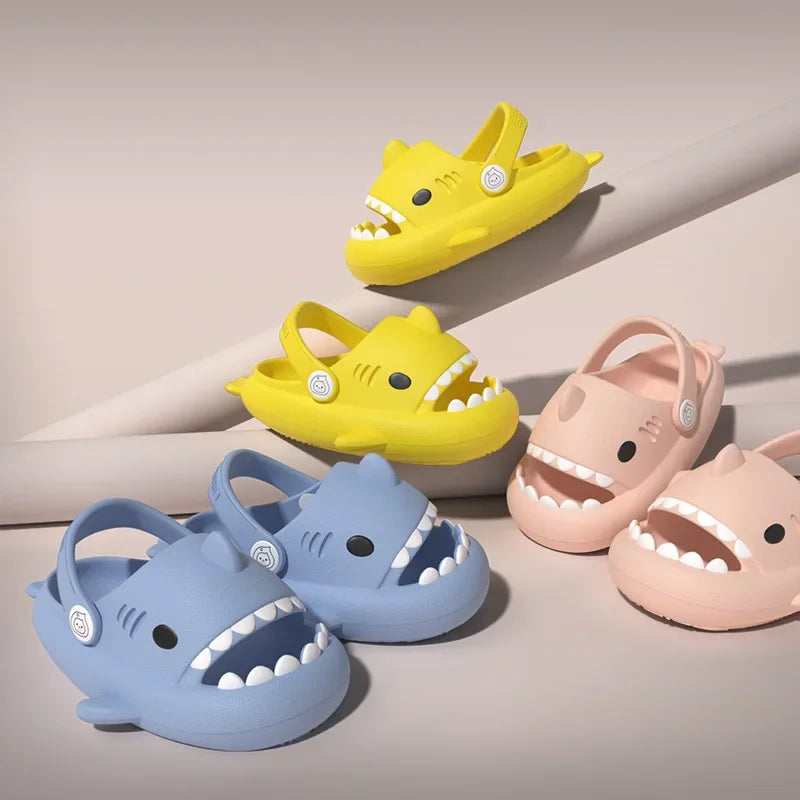 Toddler & Kids Rubber Shark Slip-On Sandals