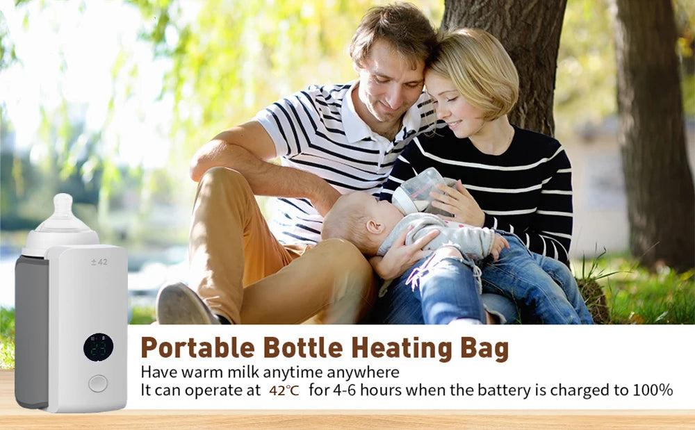 Rechargeable Bottle Warmer – 6-Level Temperature Adjustment & Display