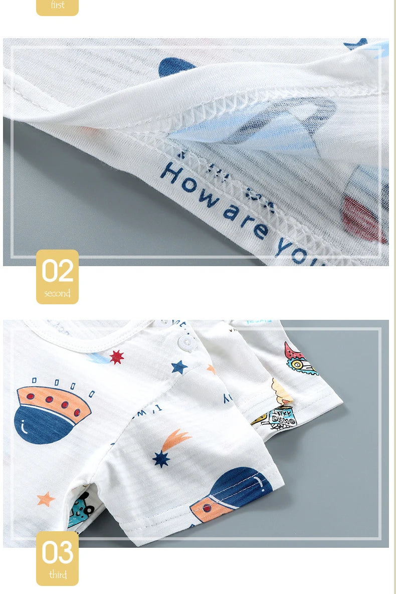 Short Sleeve Space Pajama Set 12M-8Y