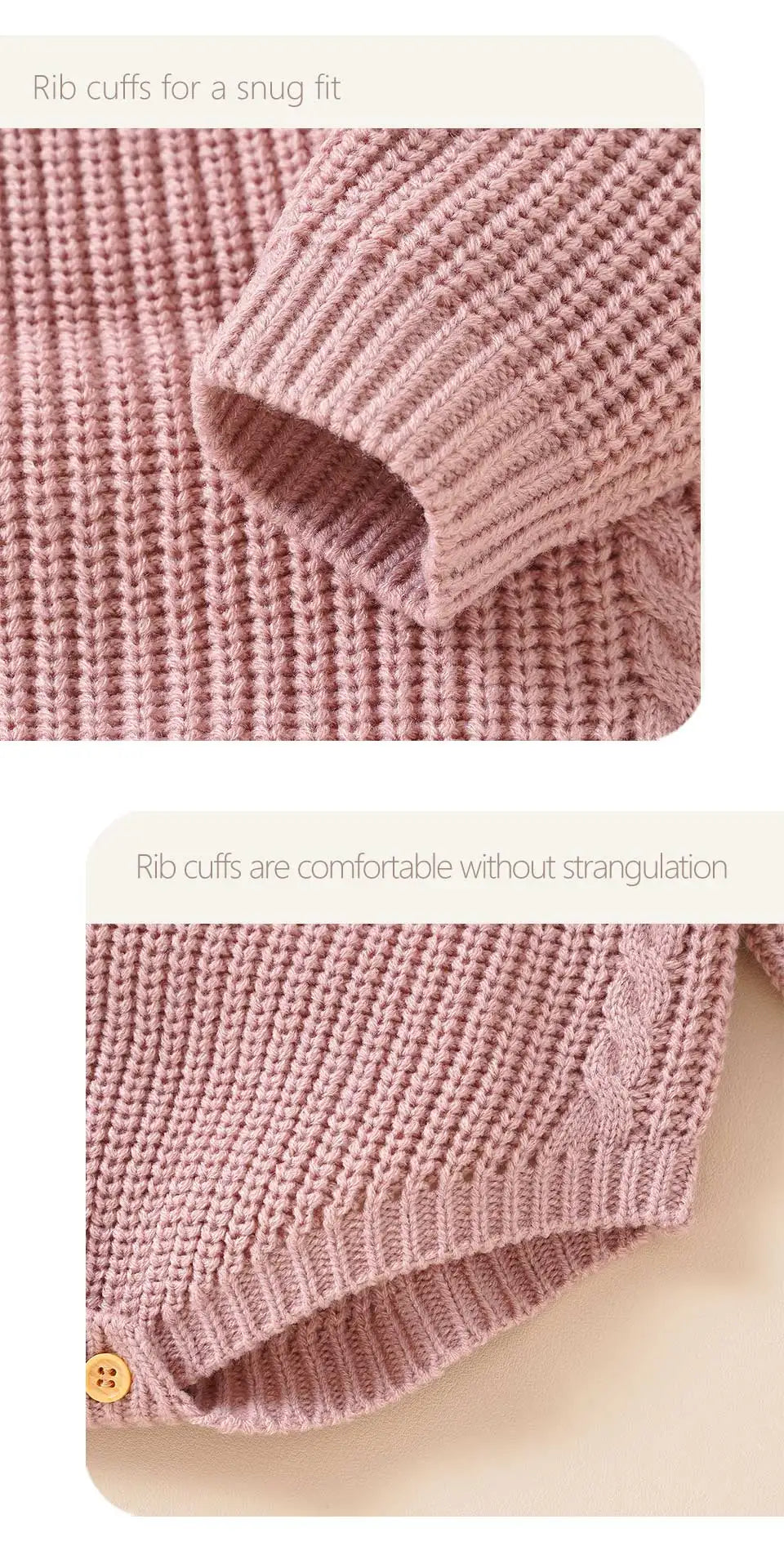 Long-Sleeve Knit Onesie with Matching Knit Hat