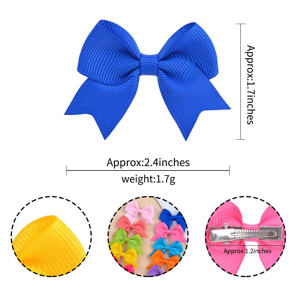 10-Piece Set Ribbon Bowknot Hair Clips