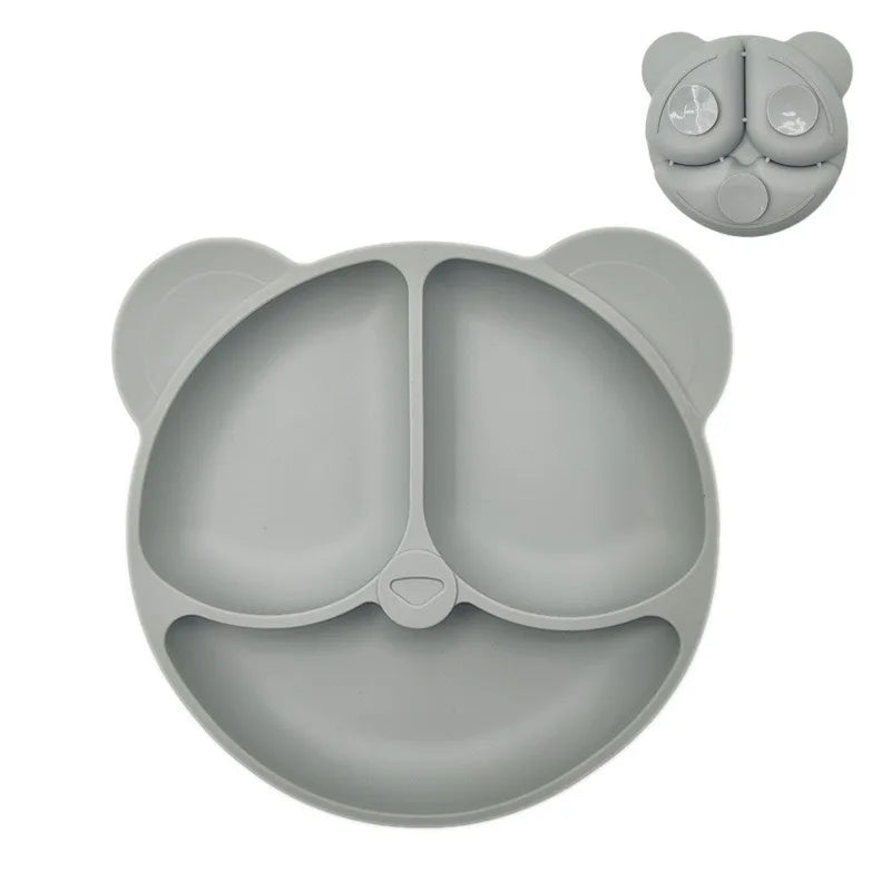 Baby Safe Silicone Dining Plate with Suction – Animal Shaped Bowl