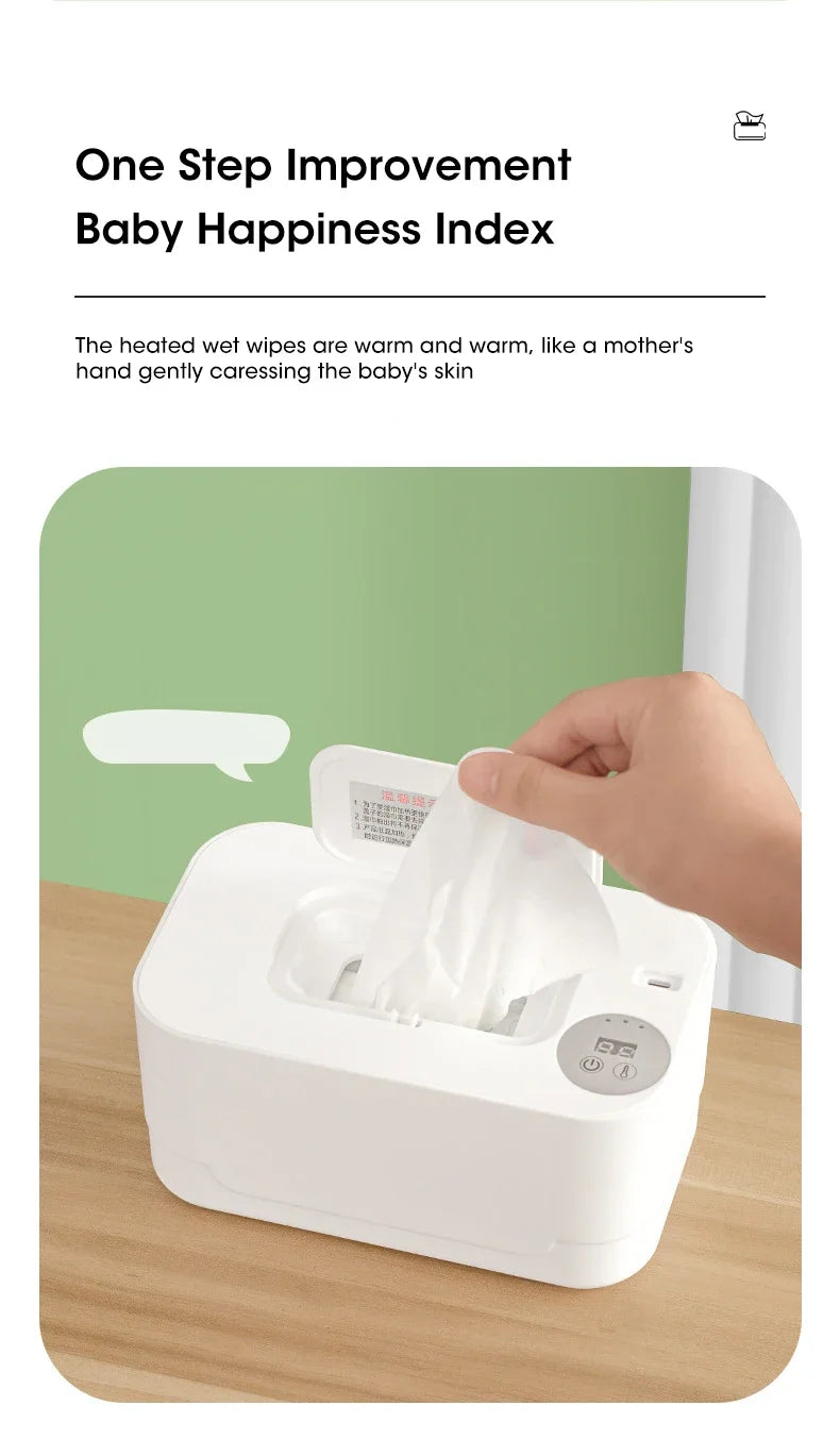 Baby Wipe Warmer – LED Digital Display & Large Capacity Dispenser